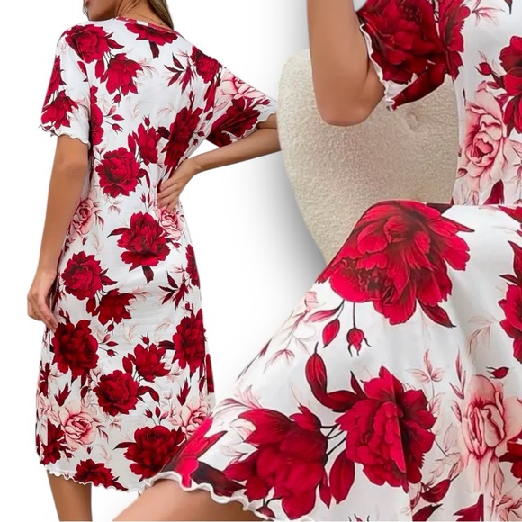 Sleep gown nightie BRAND-NEW SUPER SOFT STRETCH KNIT LARGE - Picture 2 of 2